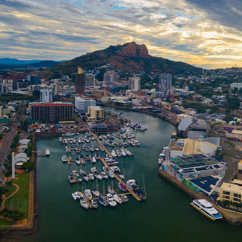 Aerial View of Townsville Grey and Grey Marketing Consultant Case Studies Aurizon Port Services