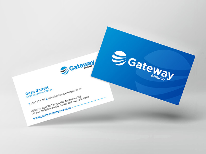 Gateway Energy Business cards designed and produced by Grey and Grey