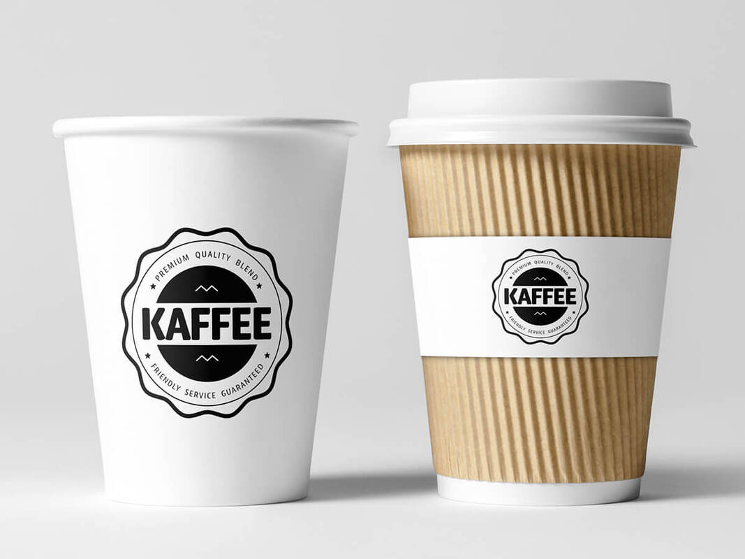 Grey and Grey Case Study Logo Design Kaffee
