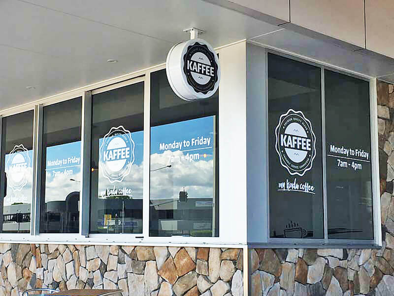 Grey and Grey Case Study Signage Design Kaffee Shopfront