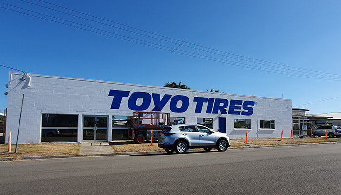 Toyo Tires signwriting in Townsville